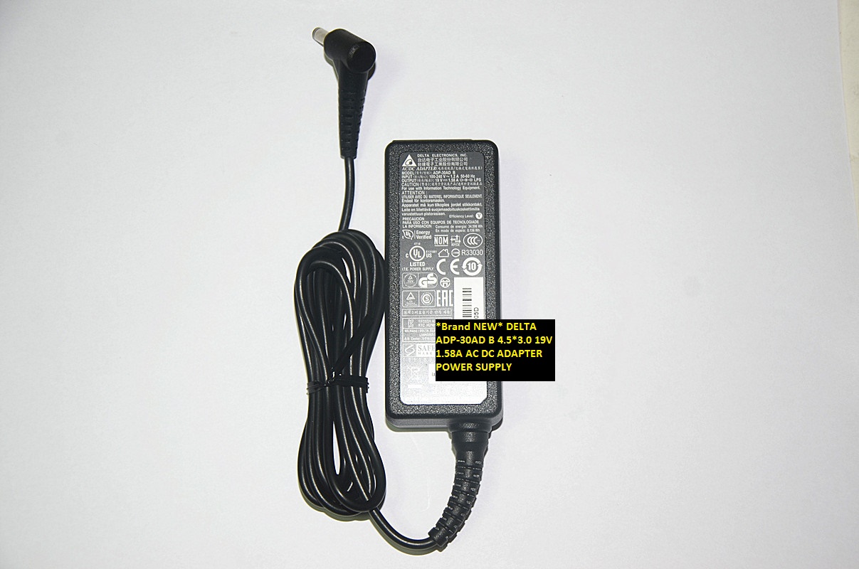 *Brand NEW* 19V 1.58A AC DC ADAPTER AC100-240V DELTA ADP-30AD B 4.5*3.0 POWER SUPPLY